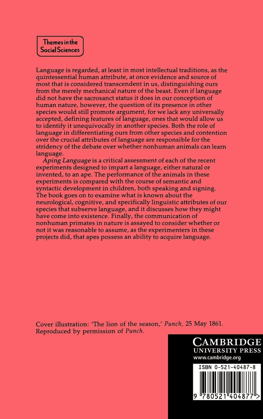 Rückseitencover Aping Language