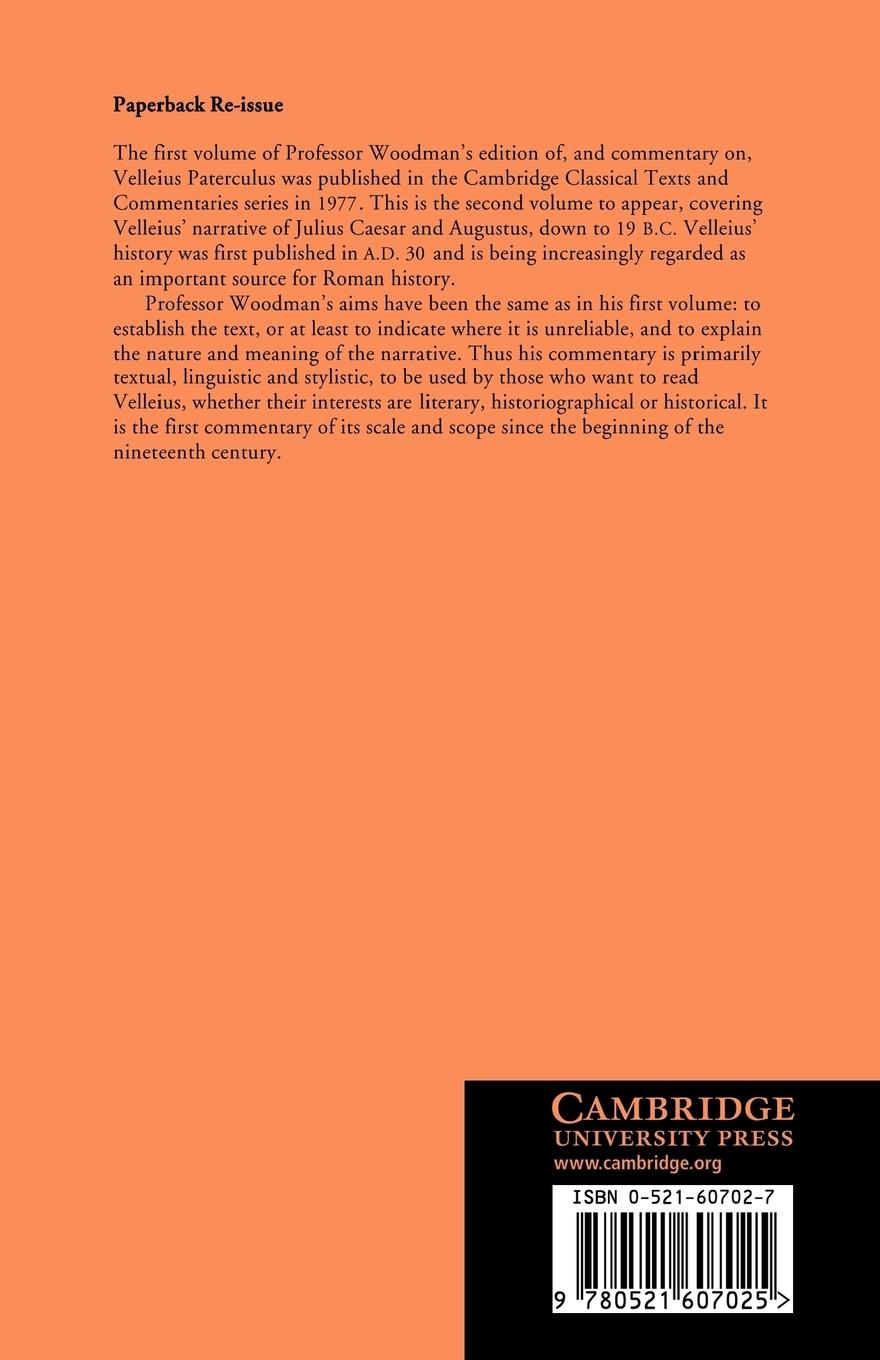 Rückseitencover Velleius Paterculus