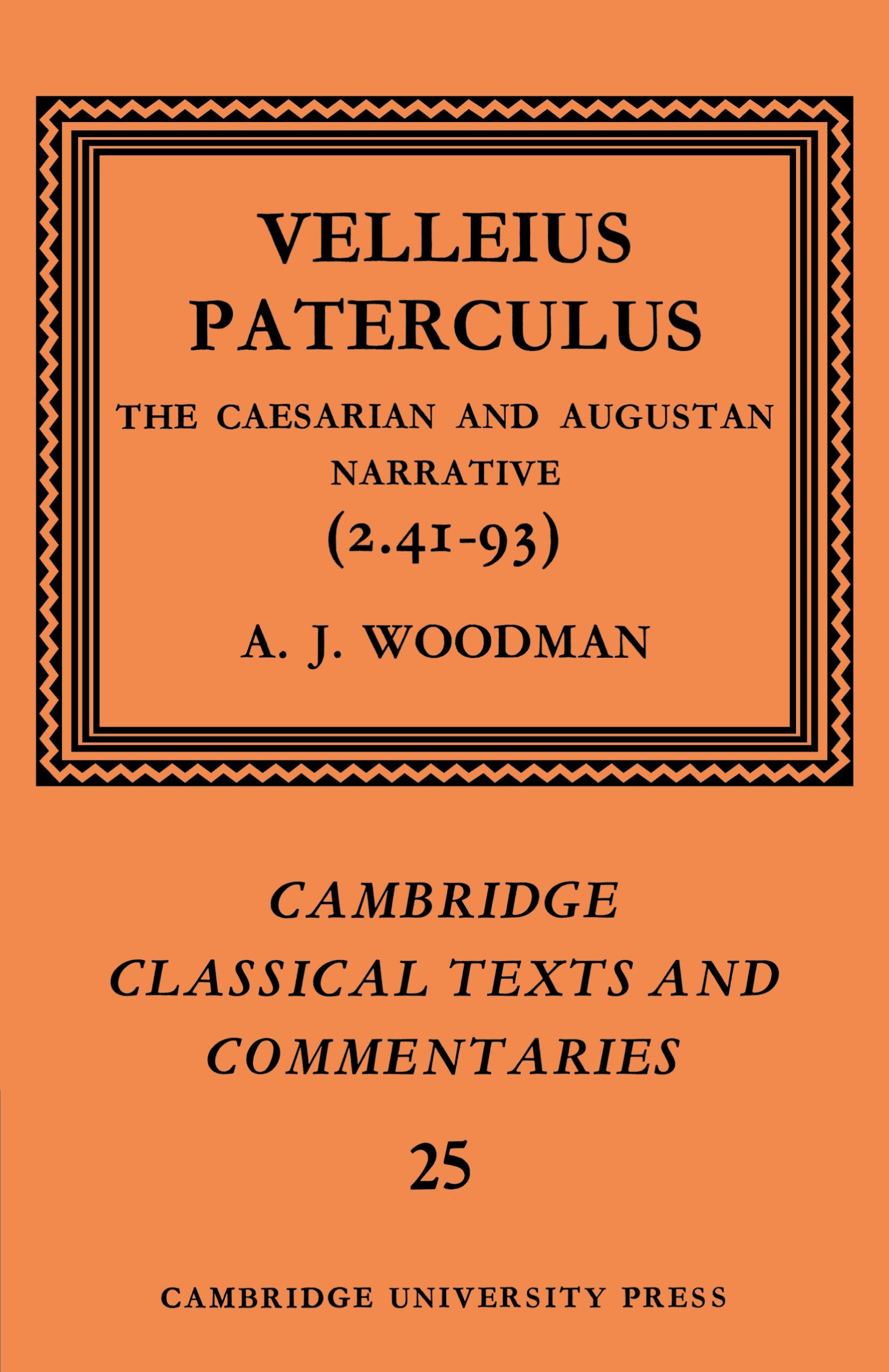 Vorderes Coverbild Velleius Paterculus