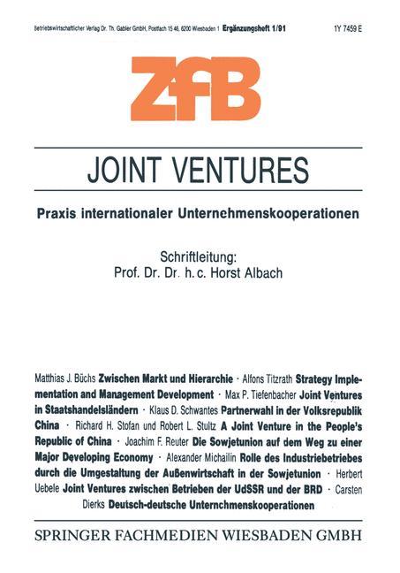 Vorderes Coverbild Joint Ventures