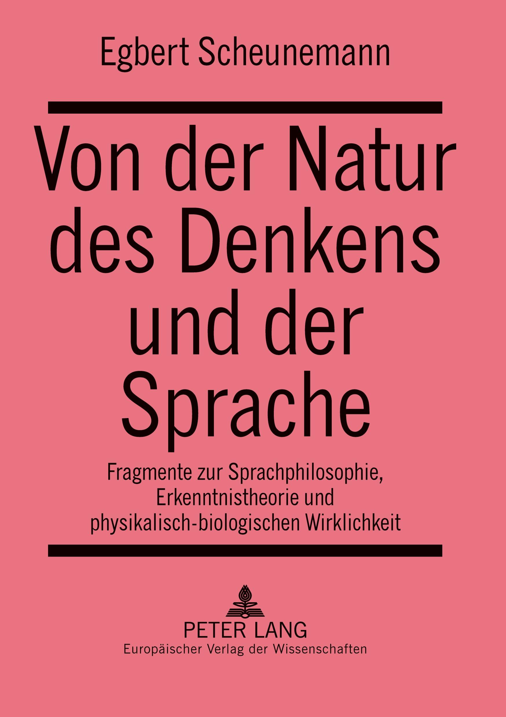 Vorderes Coverbild Von der Natur des Denkens und der Sprache