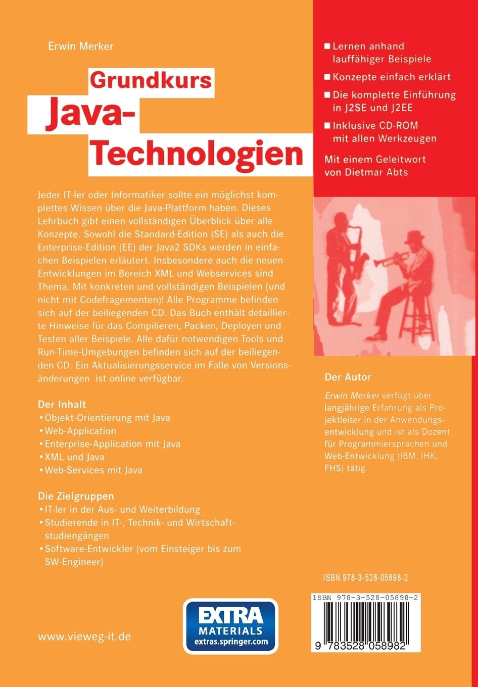 Rückseitencover Grundkurs Java-Technologien