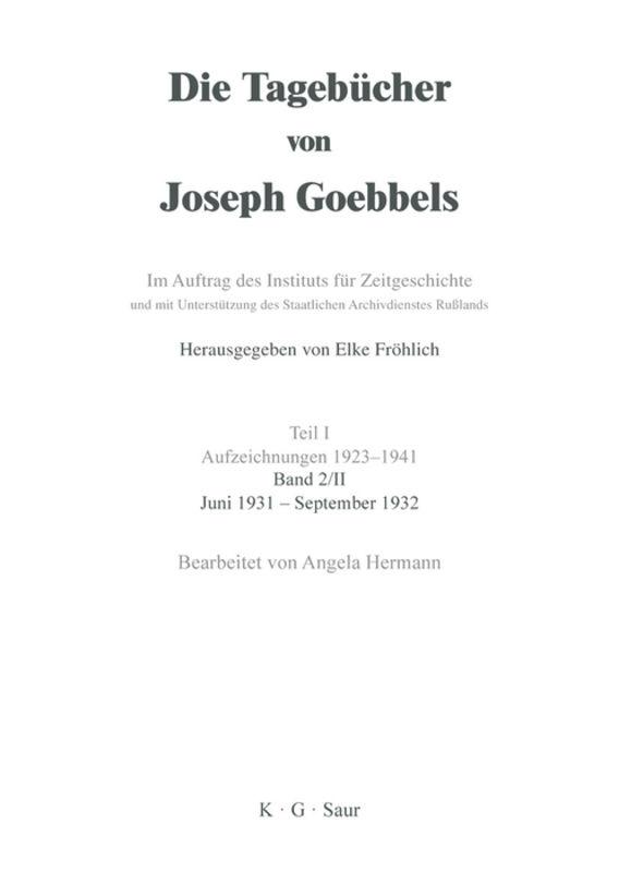 Vorderes Coverbild Juni 1931 - September 1932