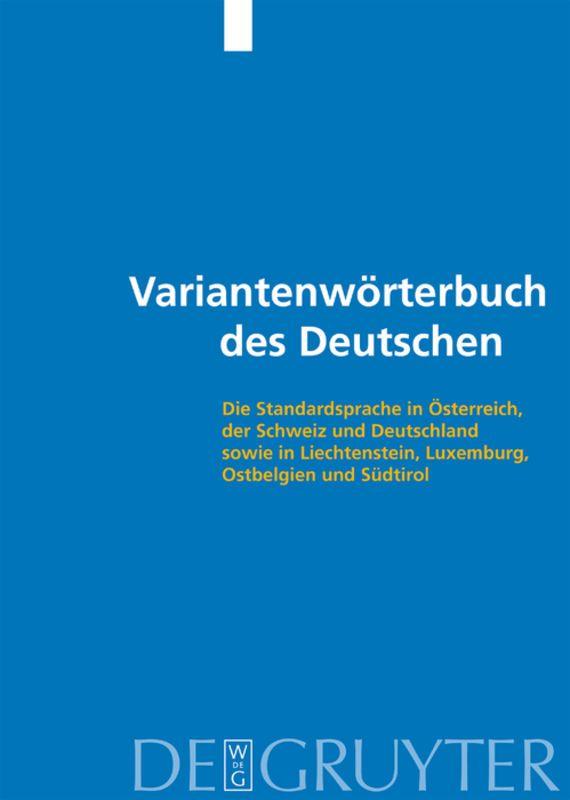 Vorderes Coverbild Variantenwörterbuch des Deutschen