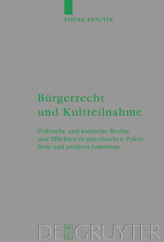 Vorderes Coverbild Bürgerrecht und Kultteilnahme