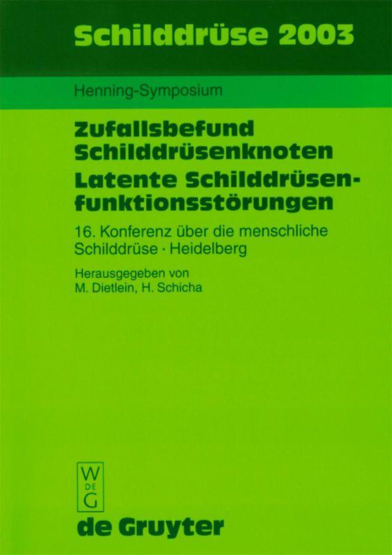 Vorderes Coverbild Schilddrüse 2003
