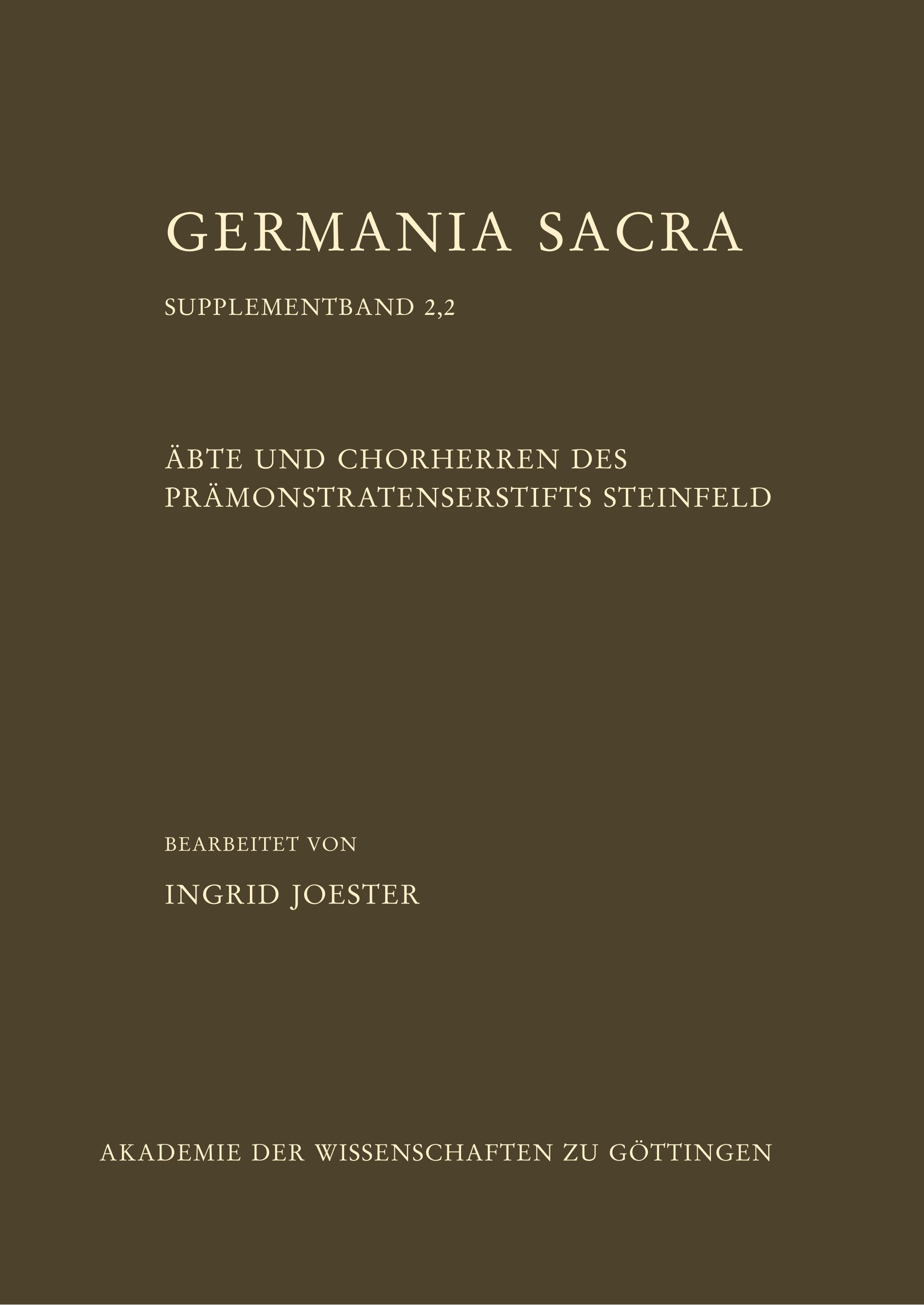 Vorderes Coverbild Äbte und Chorherren des Prämonstratenserstifts Steinfeld, Teil 2