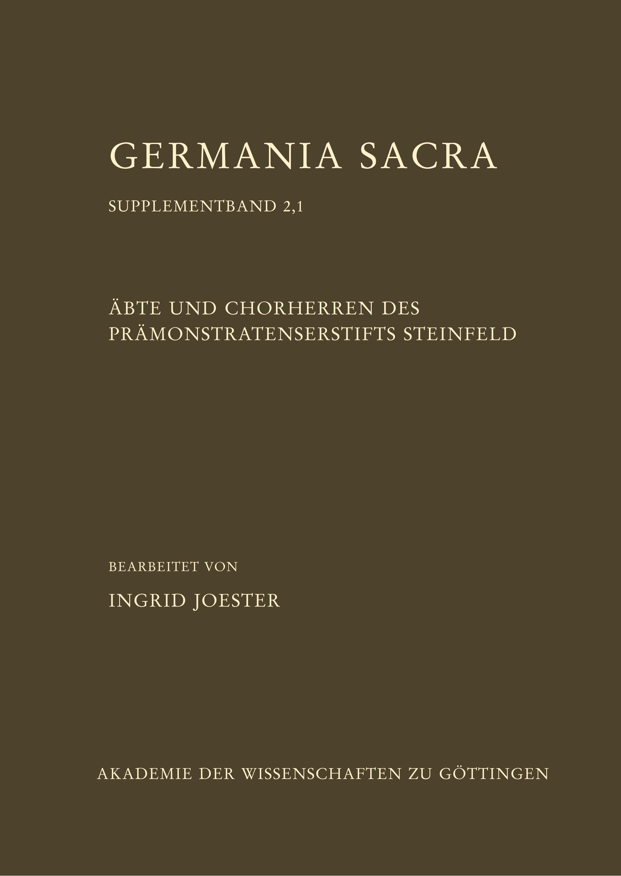Vorderes Coverbild Äbte und Chorherren des Prämonstratenserstifts Steinfeld, Teil 1