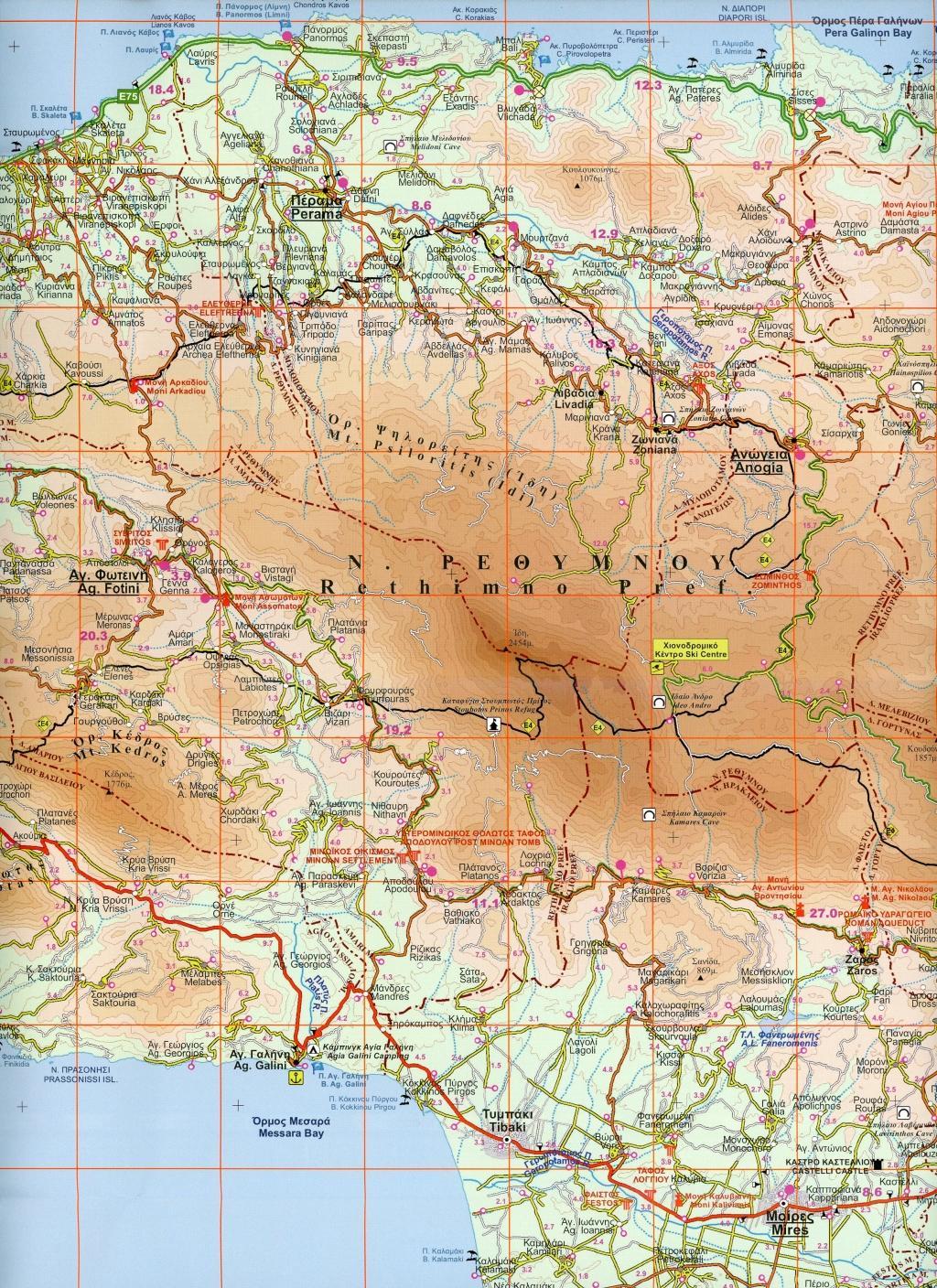 Beispielinhalt (Bild) Crete / Kreta 1 : 150 000