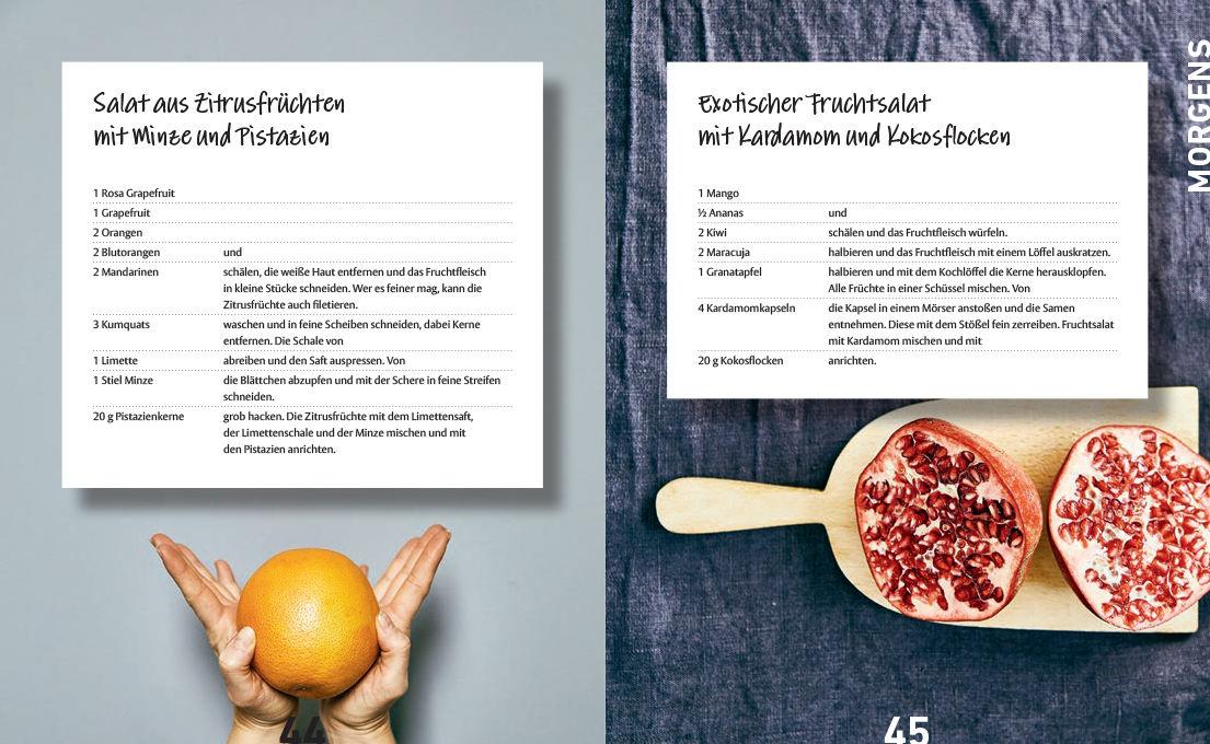 Beispielinhalt (Bild) Der Ernährungskompass - Das Kochbuch