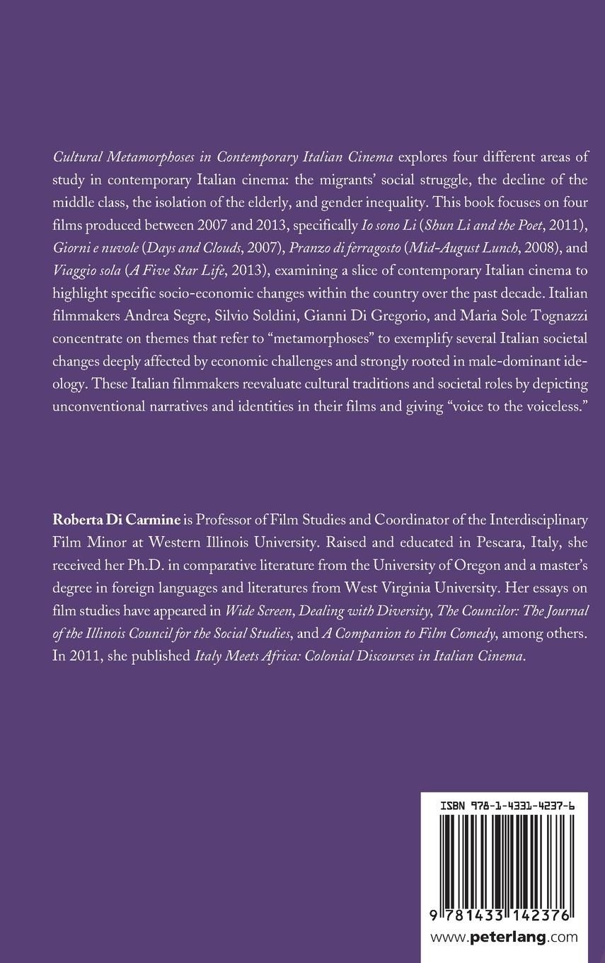 Rückseitencover Cultural Metamorphoses in Contemporary Italian Cinema
