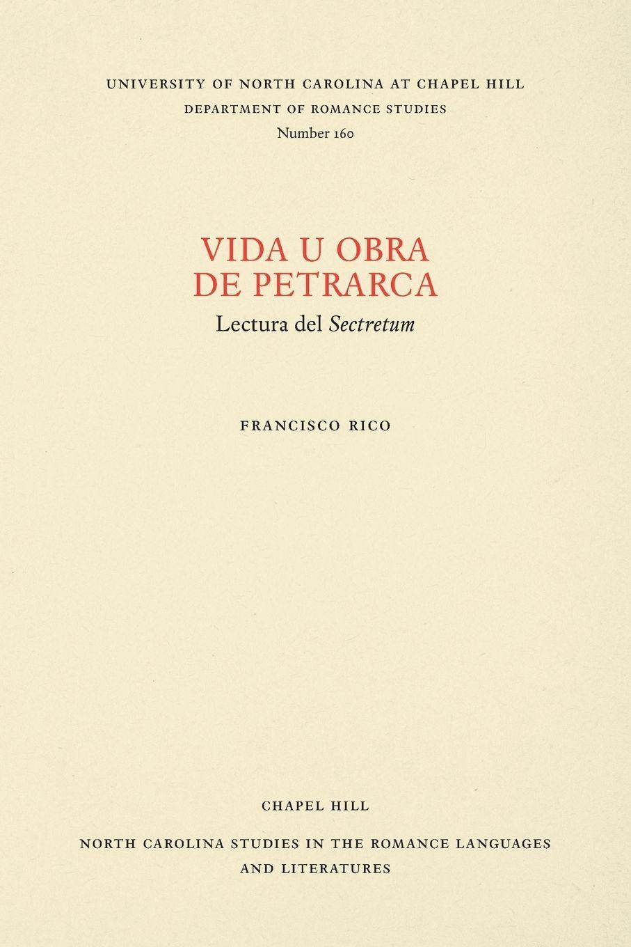 Vorderes Coverbild Vida u obra de Petrarca