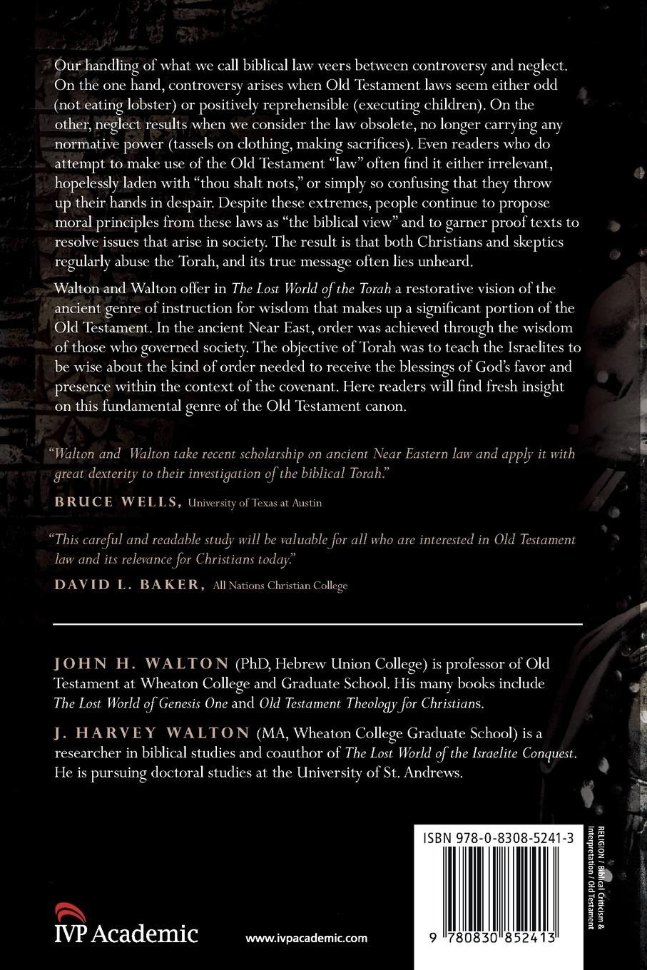 Rückseitencover The Lost World of the Torah