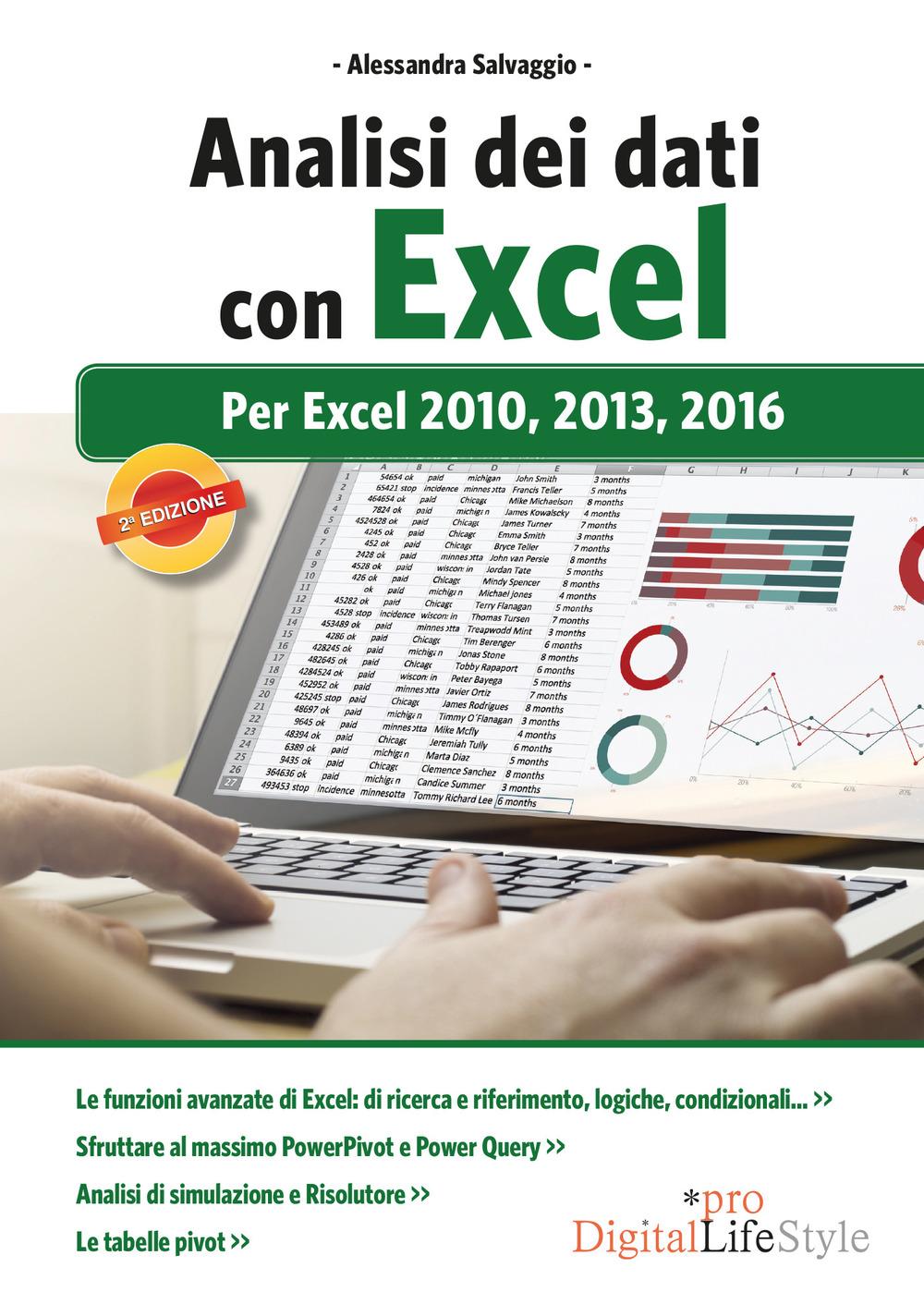 Vorderes Coverbild Analisi dei dati con Excel. Per Excel 2010, 2013, 2016