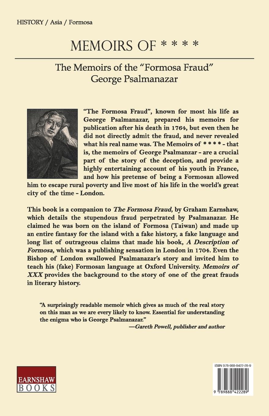 Rückseitencover Memoirs of * * * *