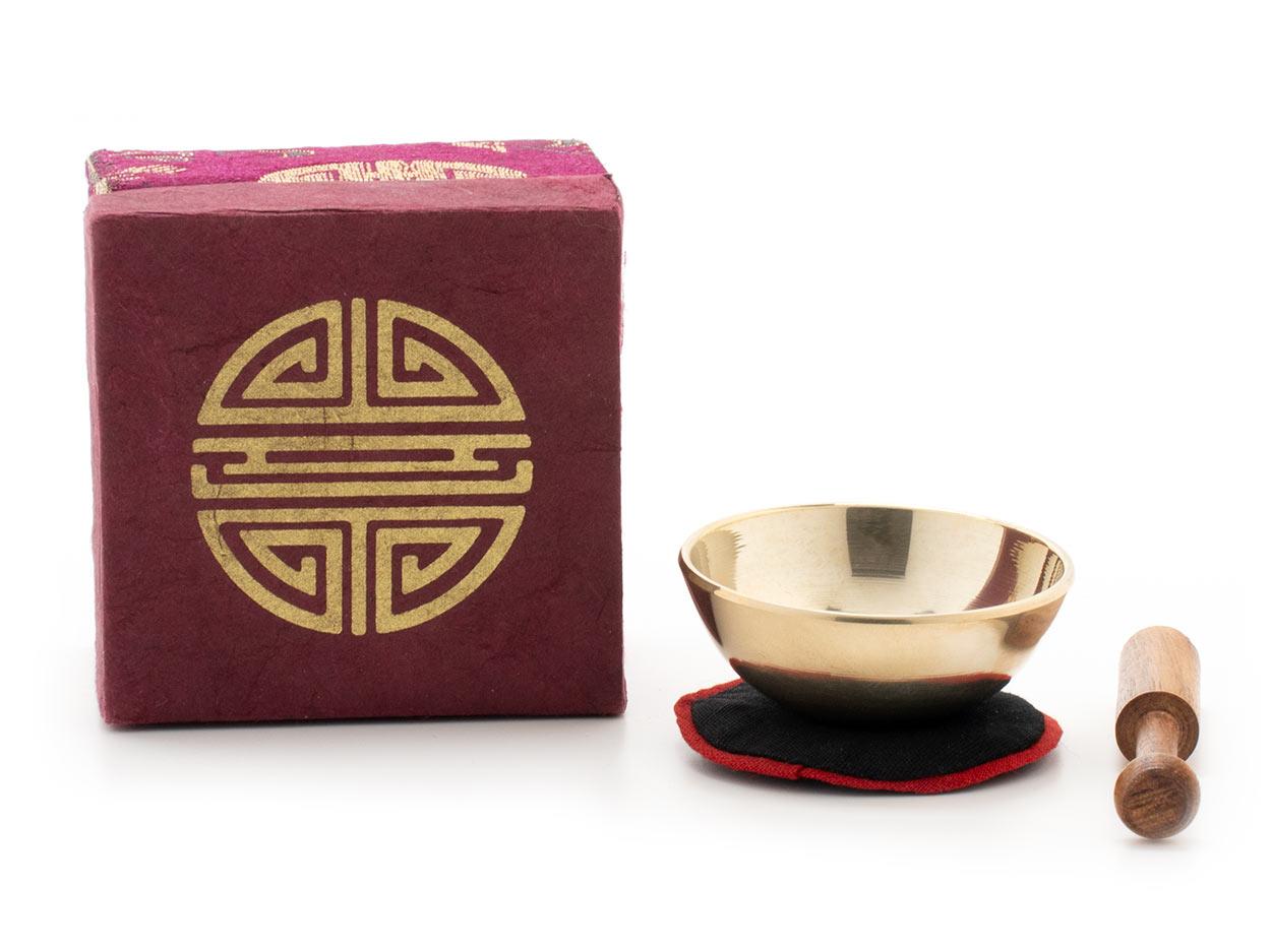 Vorderes Coverbild Mini-Klangschale - Set in Box mini violett/brokat longevity 5146