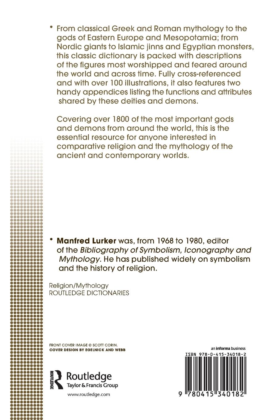 Rückseitencover The Routledge Dictionary of Gods and Goddesses, Devils and Demons