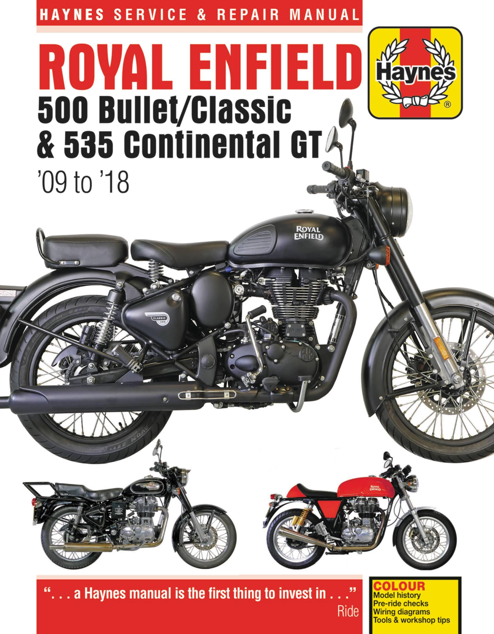 Vorderes Coverbild Royal Enfield Bullet and Continental GT Service & Repair Manual (2009 to 2018)