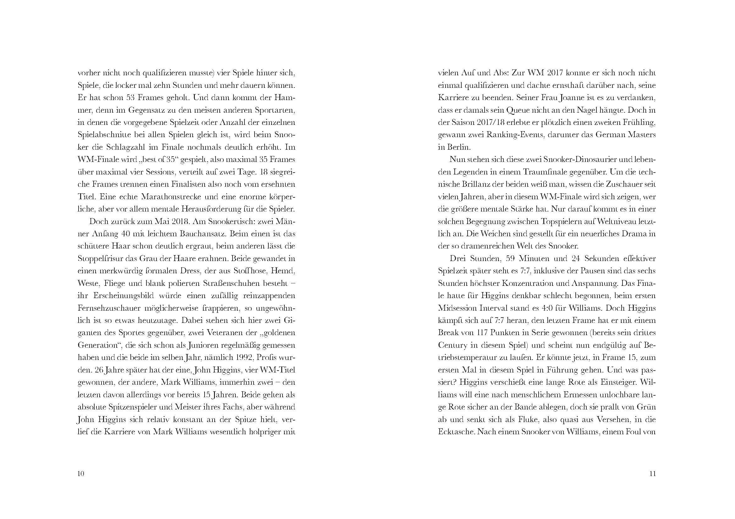 Beispielinhalt (Bild) Die faszinierende Welt des Snooker