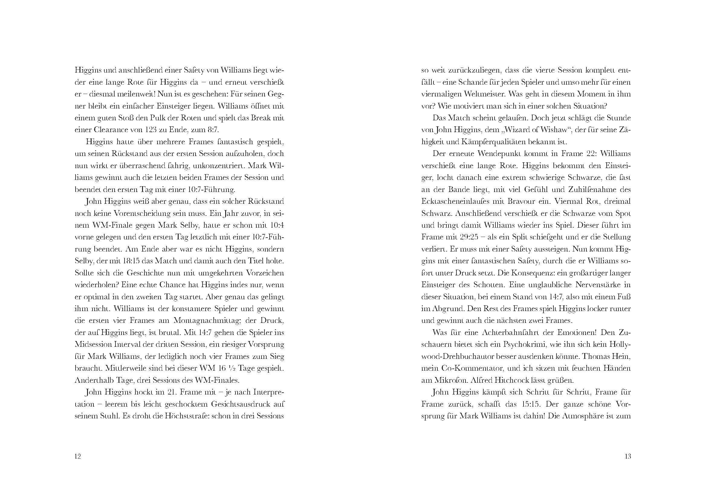 Beispielinhalt (Bild) Die faszinierende Welt des Snooker