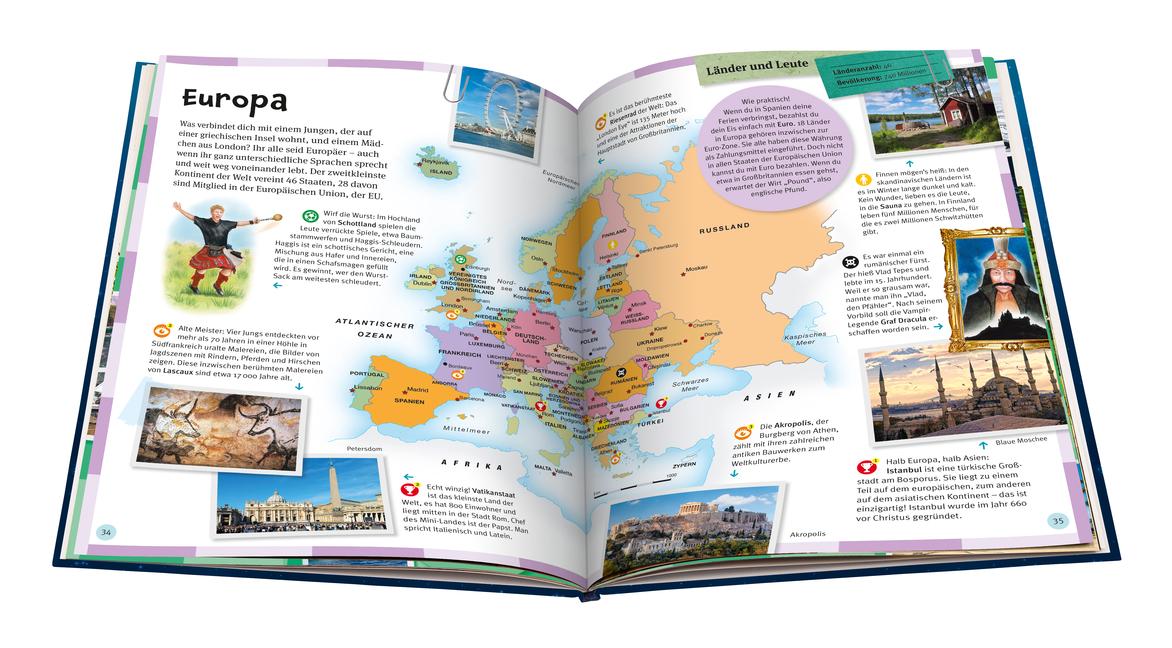 Beispielinhalt (Bild) Der große Ravensburger Weltatlas für Kinder