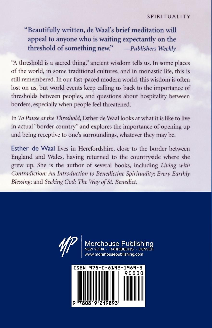 Rückseitencover To Pause at the Threshold