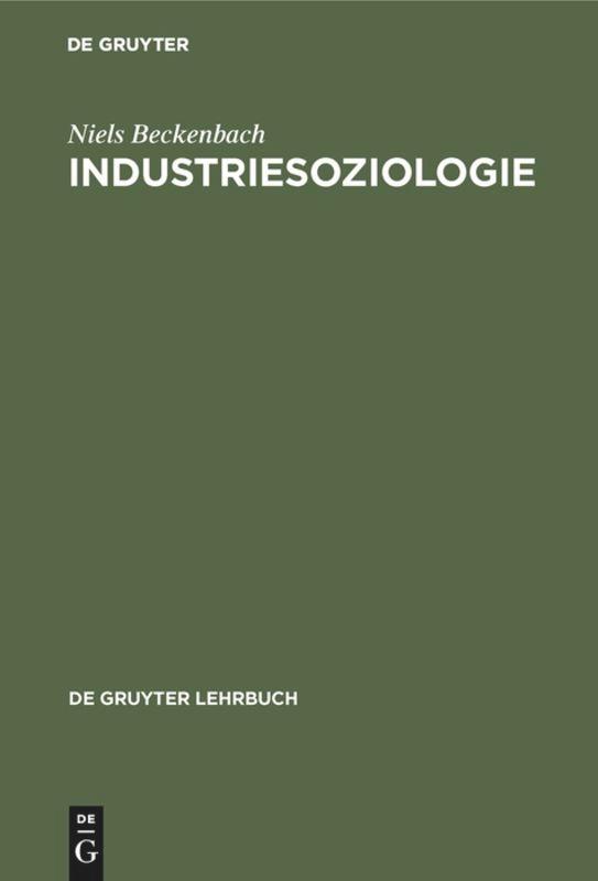 Vorderes Coverbild Industriesoziologie