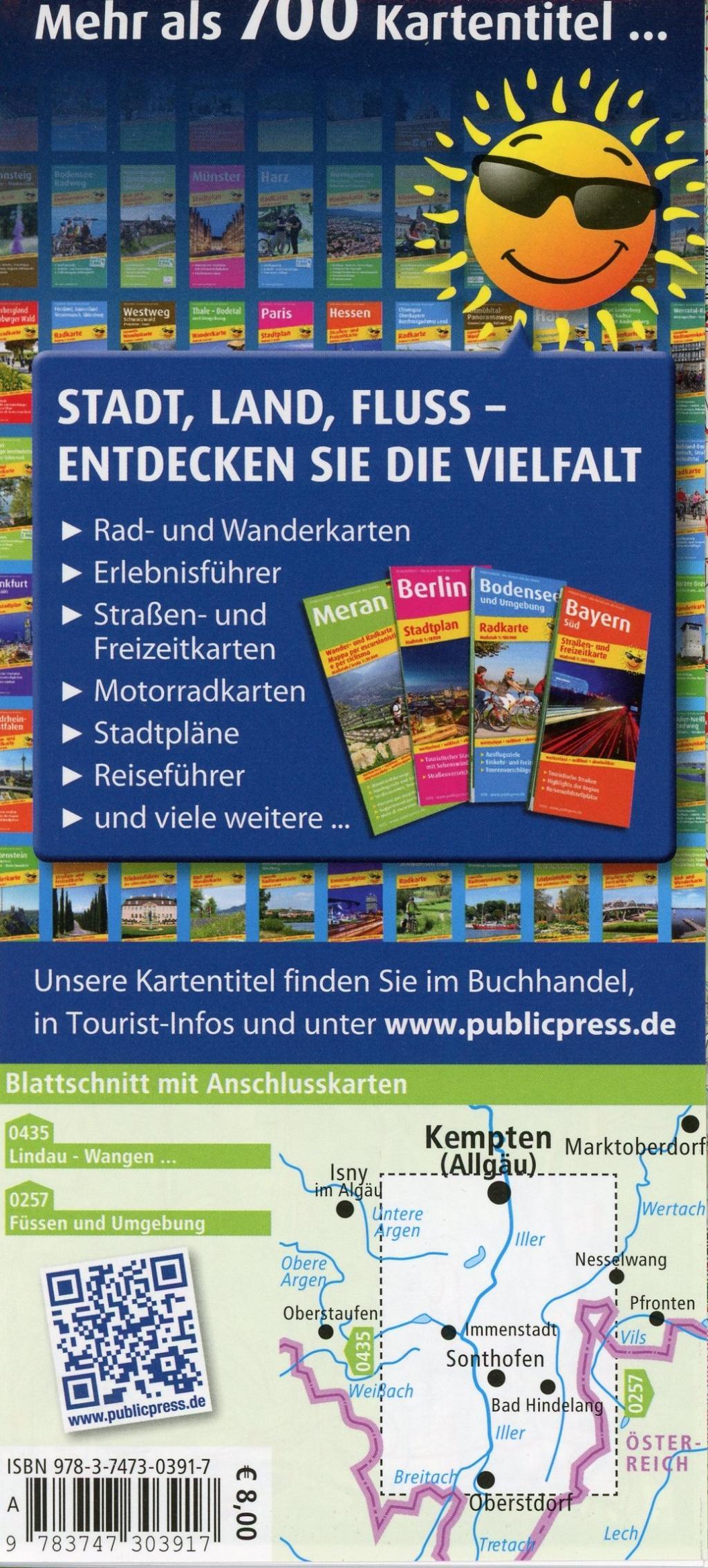 Beispielinhalt (Bild) Allgäu, Kempten - Oberstdorf, Sonthofen - Bad Hindelang 1 : 50 000