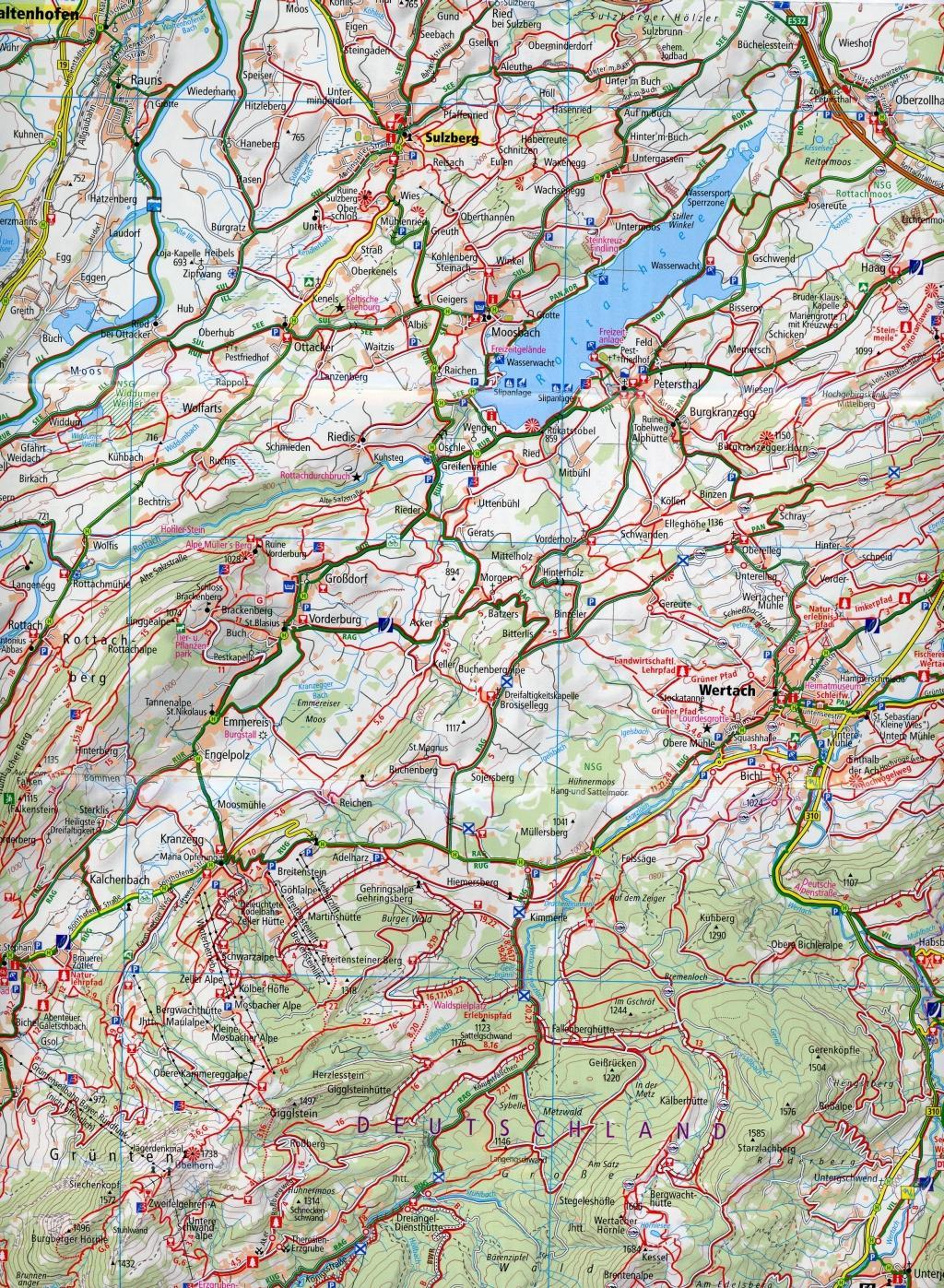 Beispielinhalt (Bild) Allgäu, Kempten - Oberstdorf, Sonthofen - Bad Hindelang 1 : 50 000