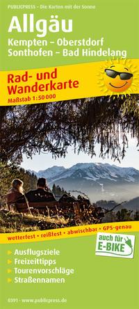 Vorderes Coverbild Allgäu, Kempten - Oberstdorf, Sonthofen - Bad Hindelang 1 : 50 000