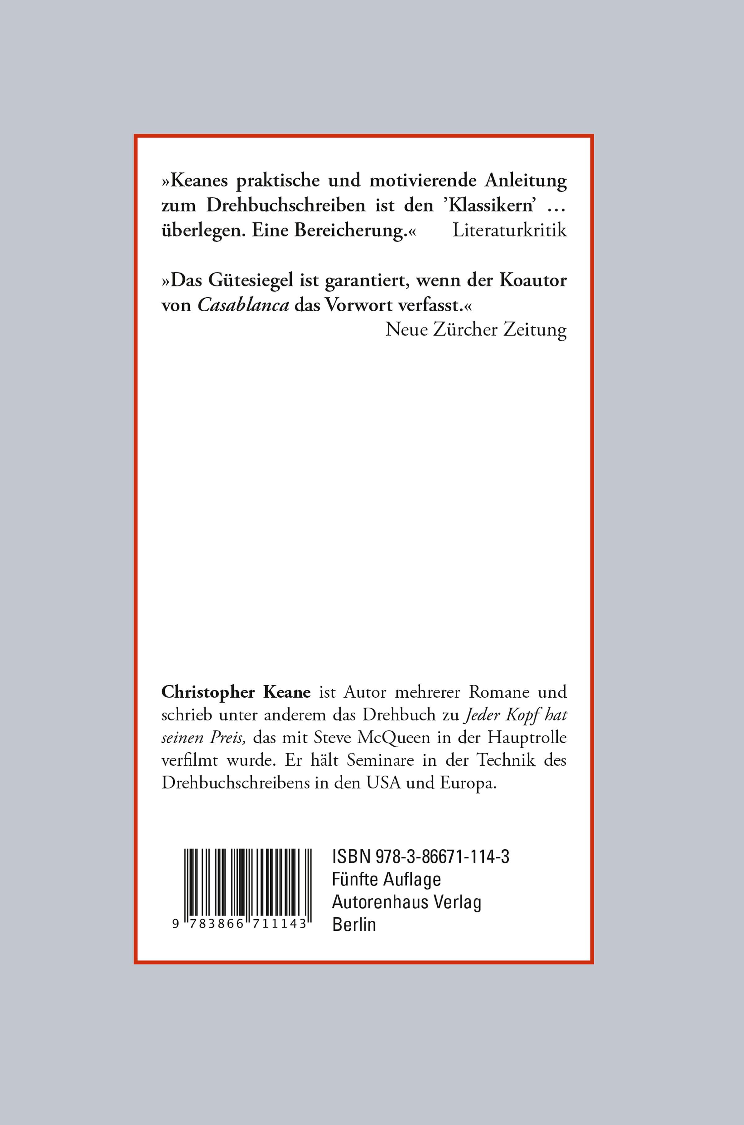 Rückseitencover Schritt für Schritt zum erfolgreichen Drehbuch