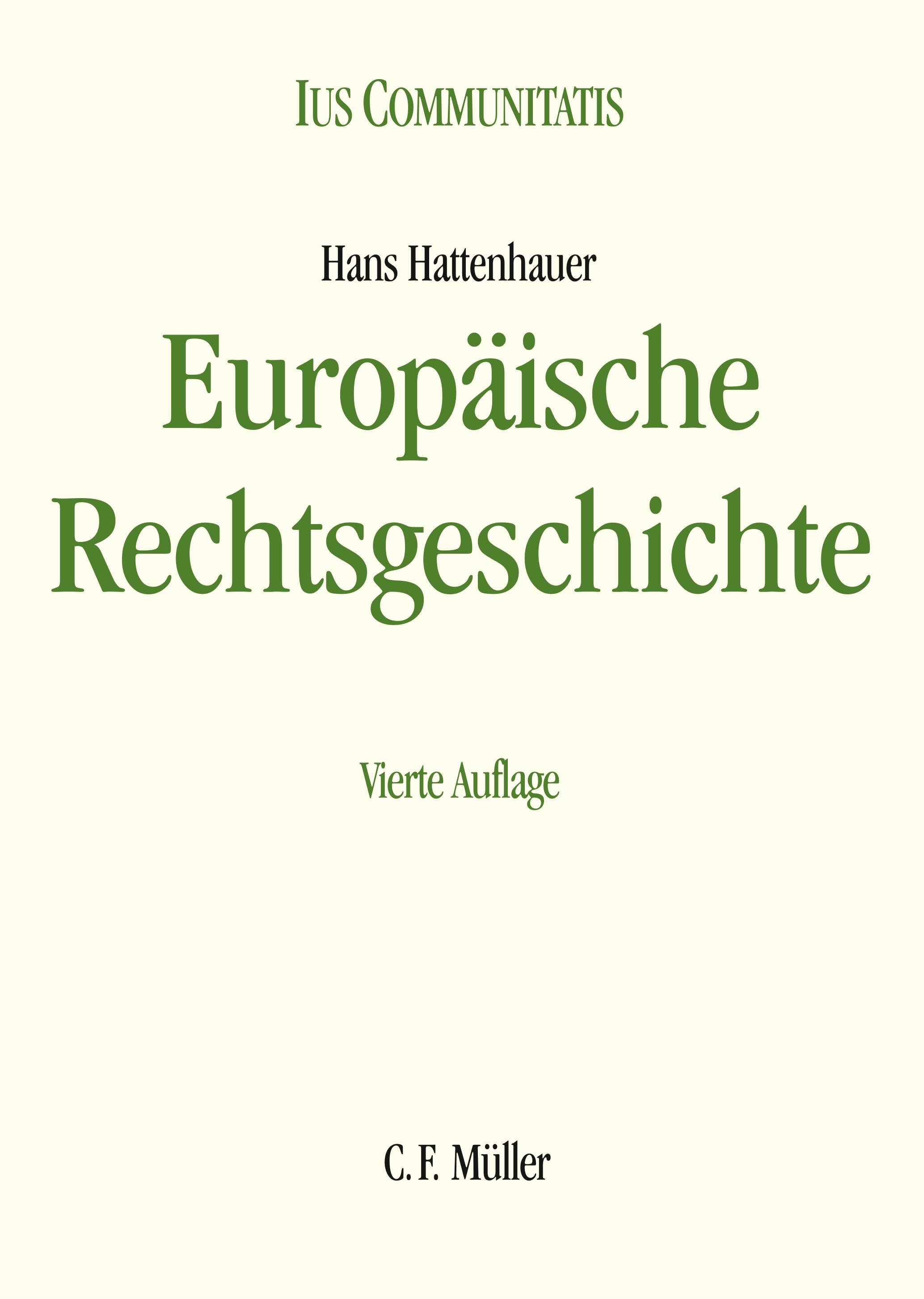 Vorderes Coverbild Europäische Rechtsgeschichte
