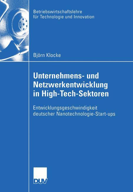 Vorderes Coverbild Unternehmens- und Netzwerkentwicklung in High-Tech-Sektoren