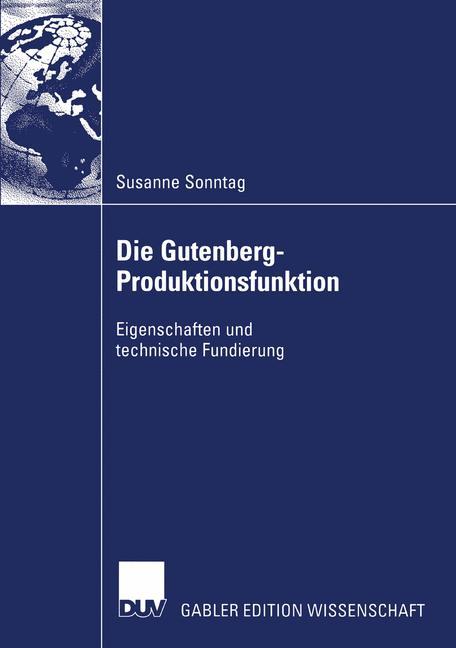 Vorderes Coverbild Die Gutenberg-Produktionsfunktion