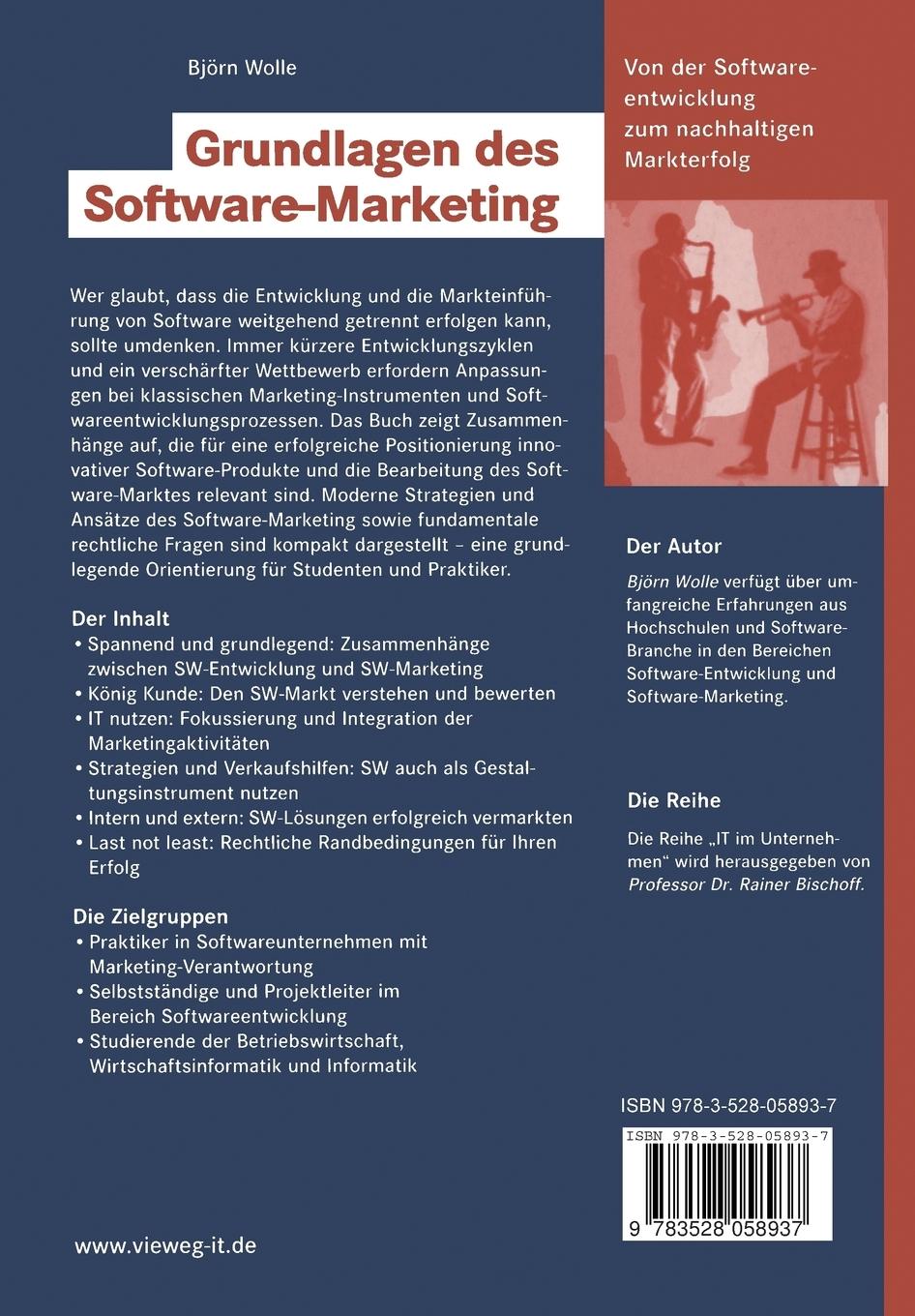 Rückseitencover Grundlagen des Software-Marketing