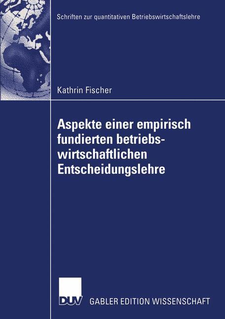 Vorderes Coverbild Aspekte einer empirisch fundierten betriebswirtschaftlichen Entscheidungslehre