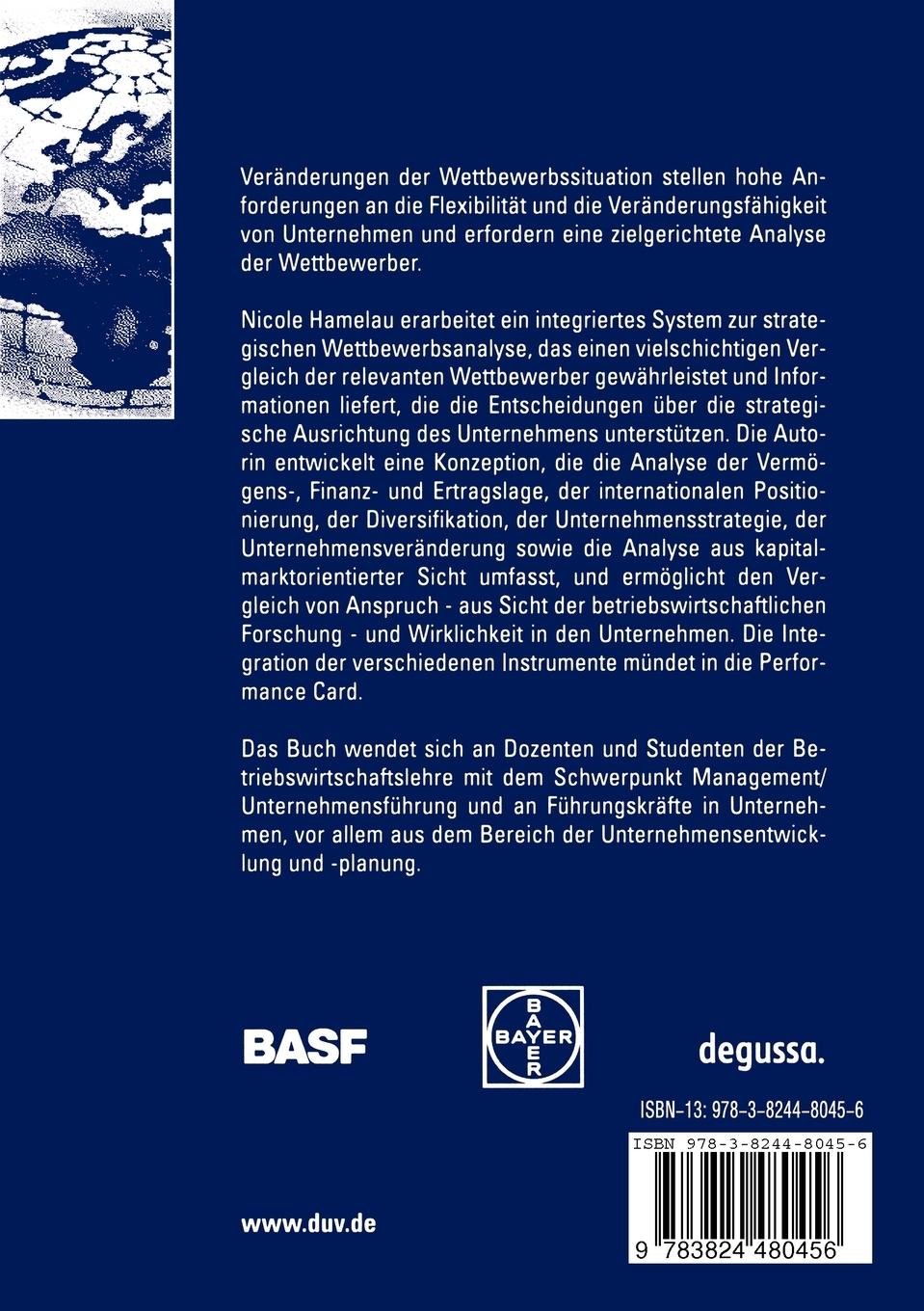 Rückseitencover Strategische Wettbewerbsanalyse