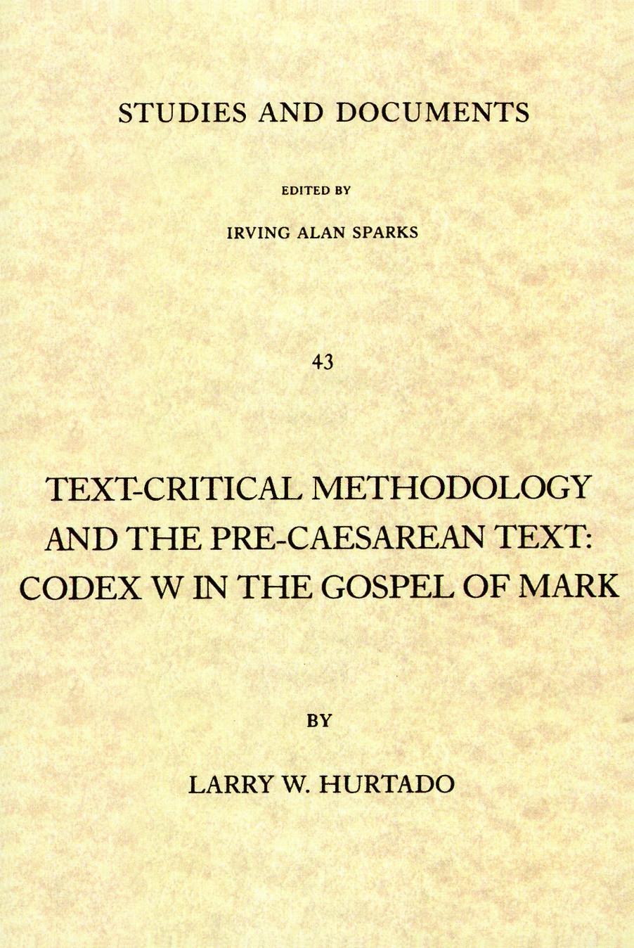 Vorderes Coverbild Text-Critical Methodology and the Pre-Caesarean Text