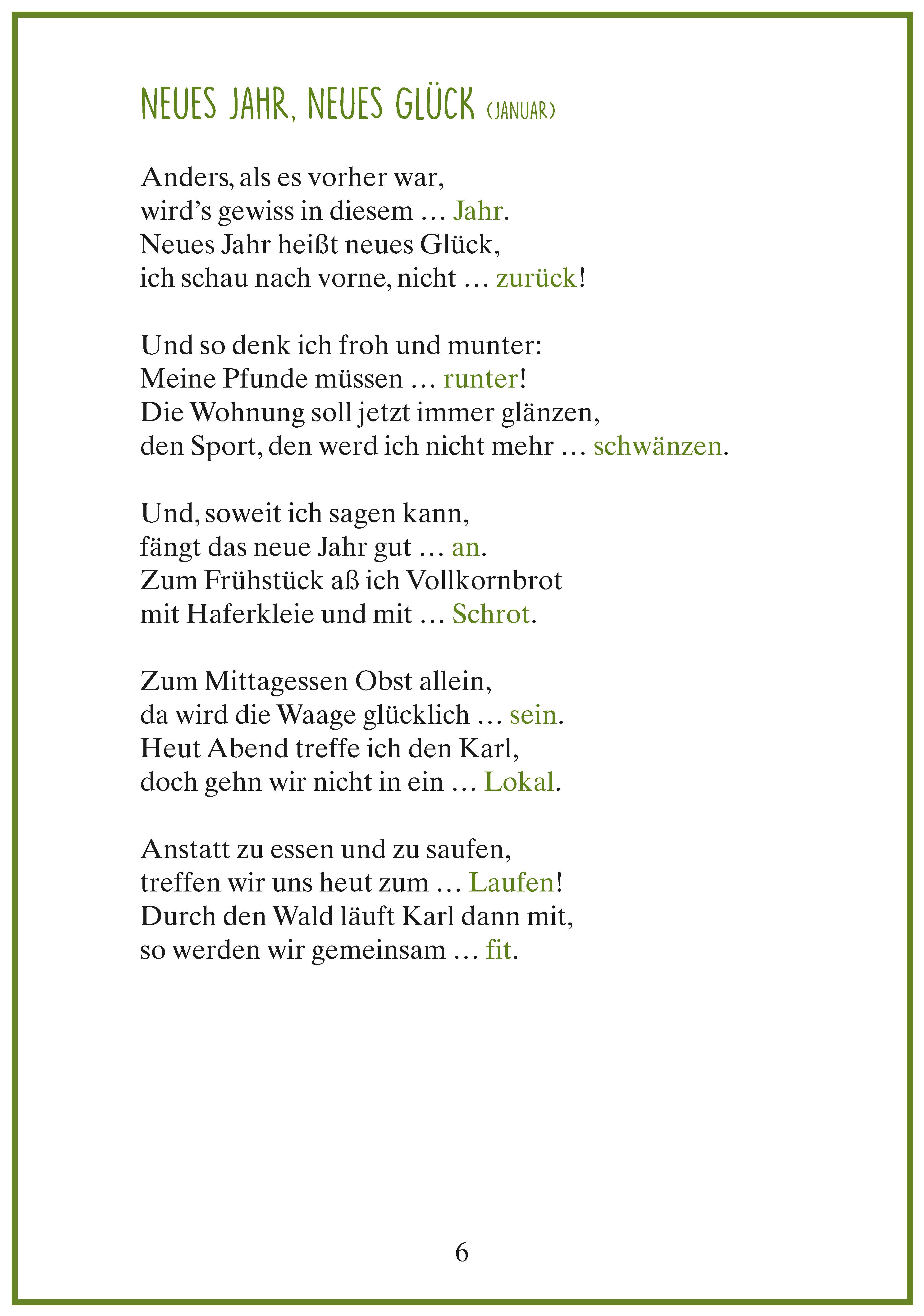 Beispielinhalt (Bild) Maibowle und Winzerfest - Lücken-Geschichten in Reimen für Senioren