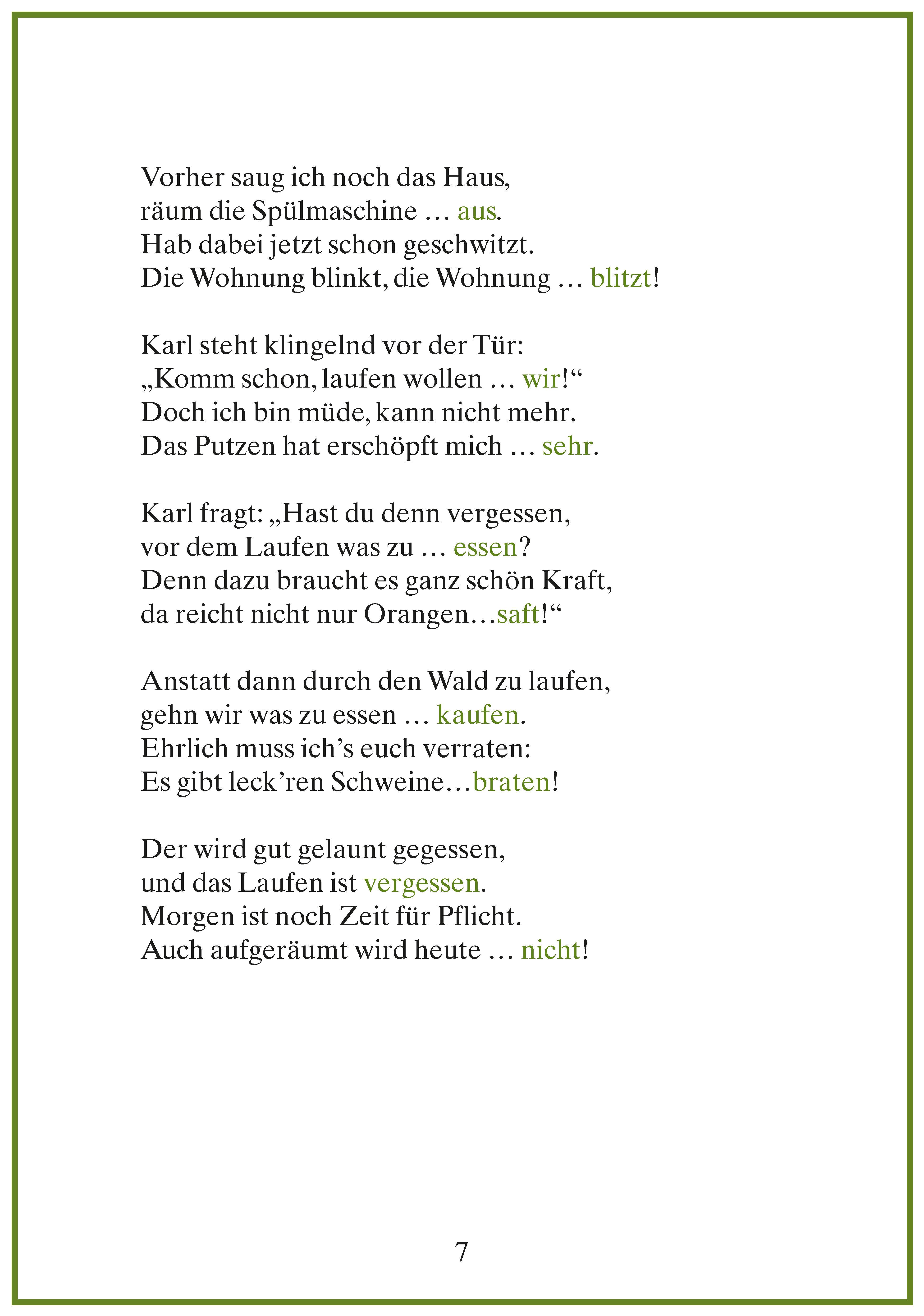 Beispielinhalt (Bild) Maibowle und Winzerfest - Lücken-Geschichten in Reimen für Senioren