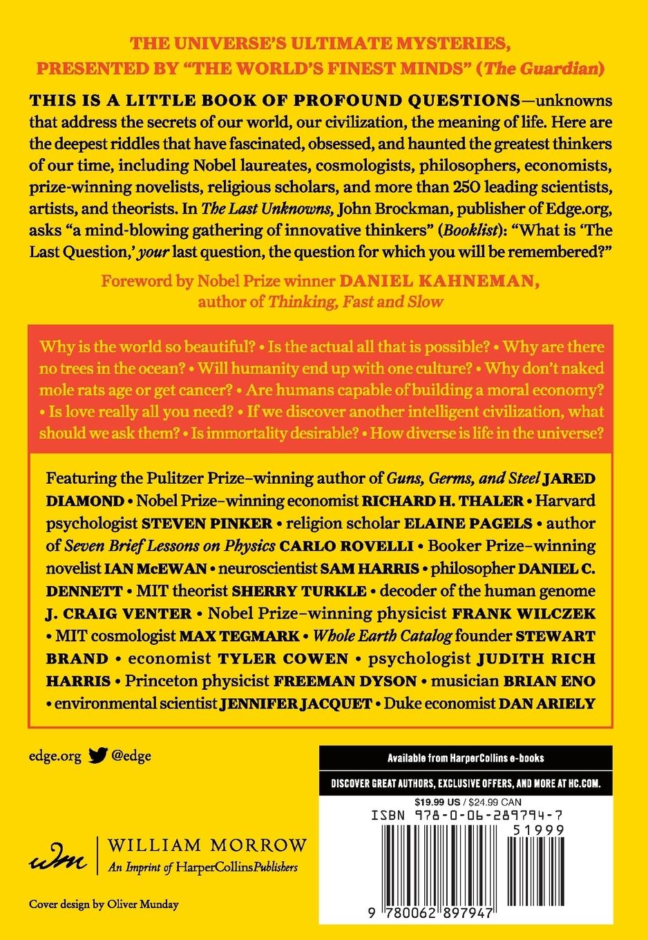 Rückseitencover Last Unknowns, The