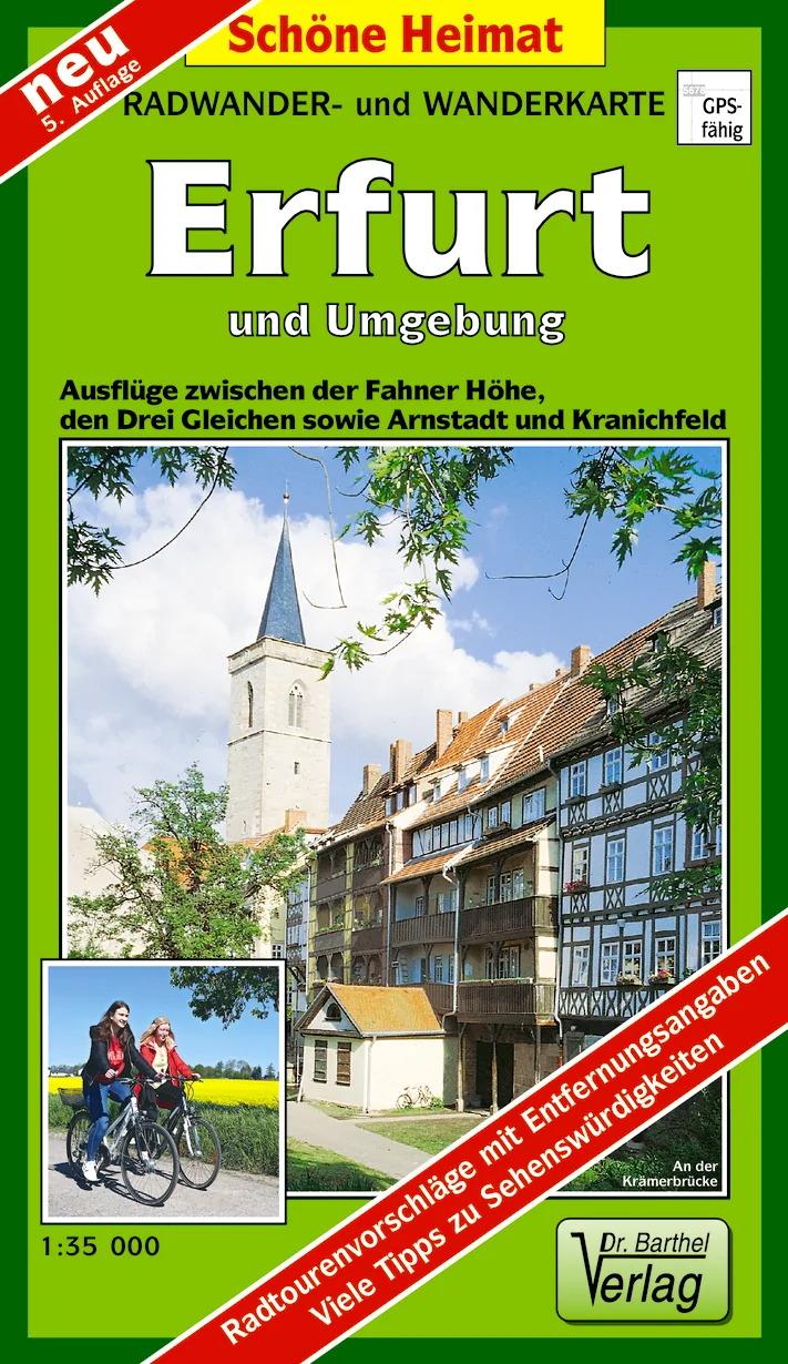 Vorderes Coverbild Radwander- und Wanderkarte Erfurt und Umgebung