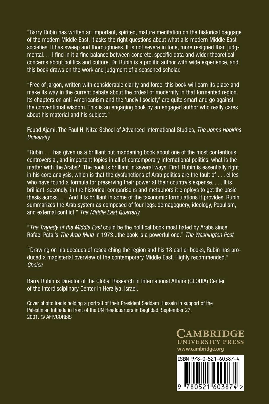 Rückseitencover The Tragedy of the Middle East