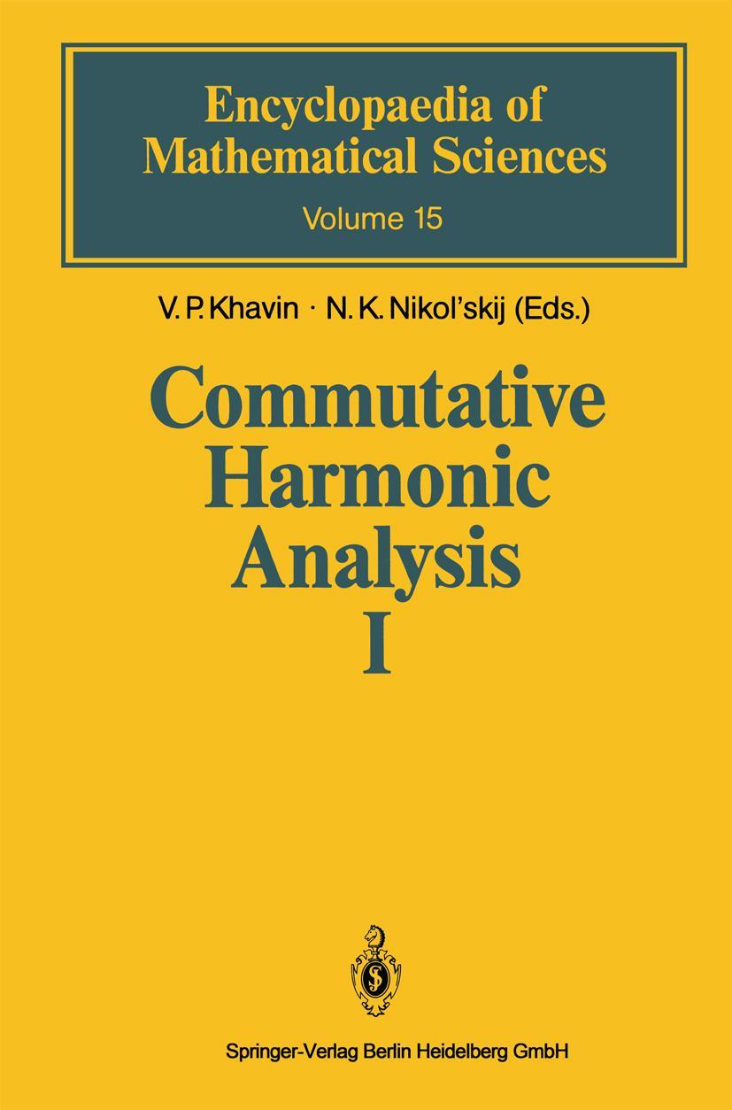 Vorderes Coverbild Commutative Harmonic Analysis I