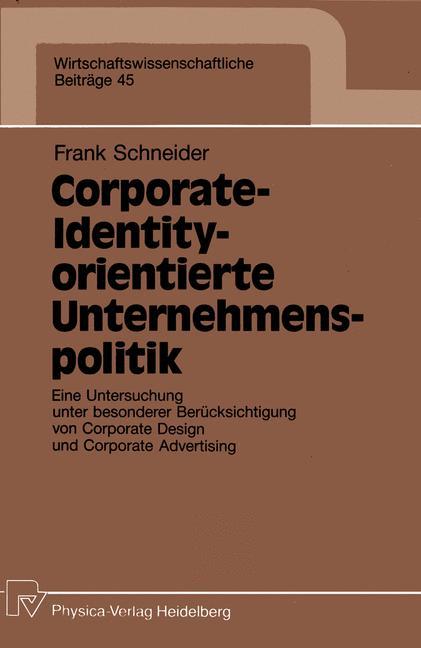 Vorderes Coverbild Corporate-Identity-orientierte Unternehmenspolitik