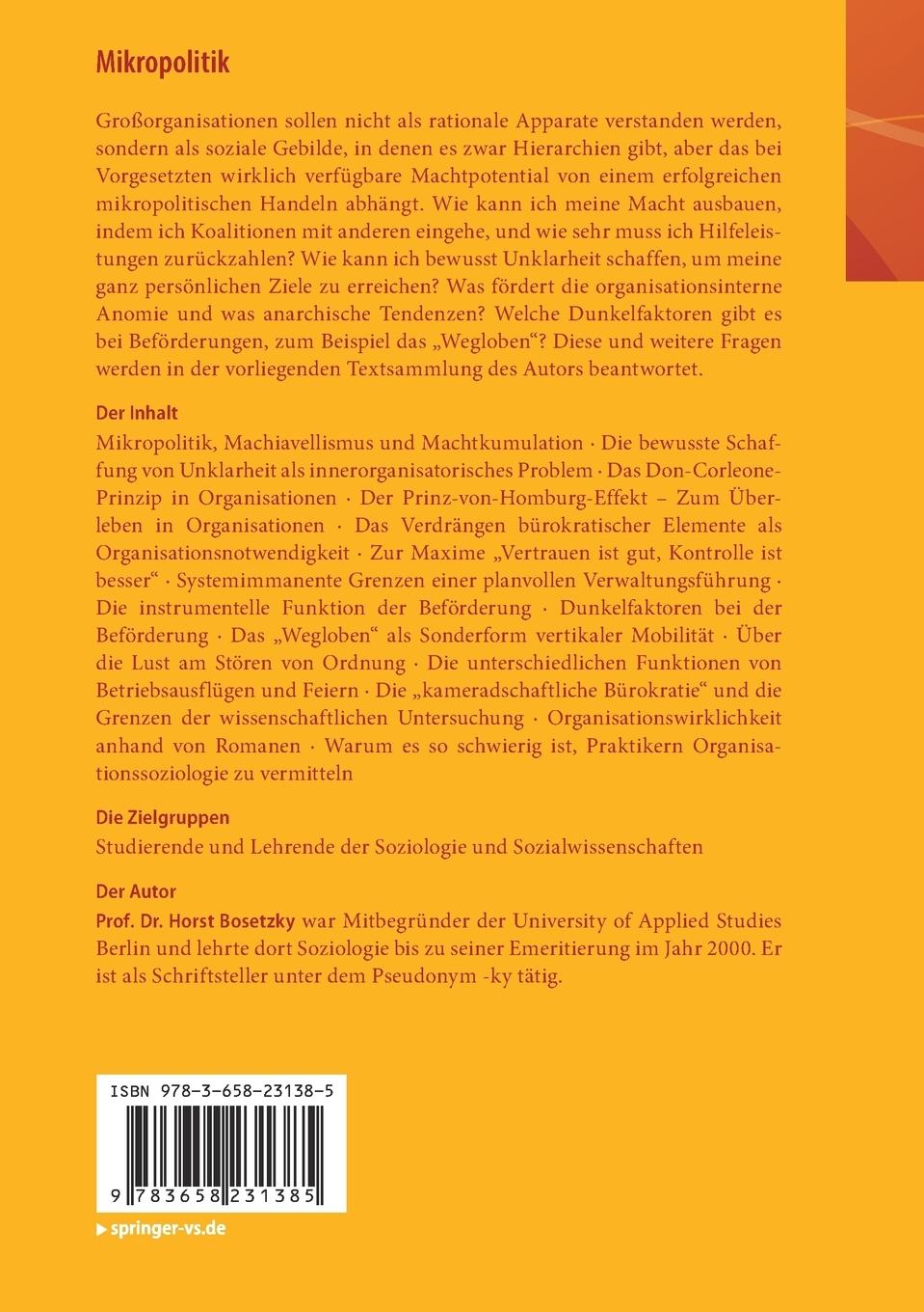 Rückseitencover Mikropolitik