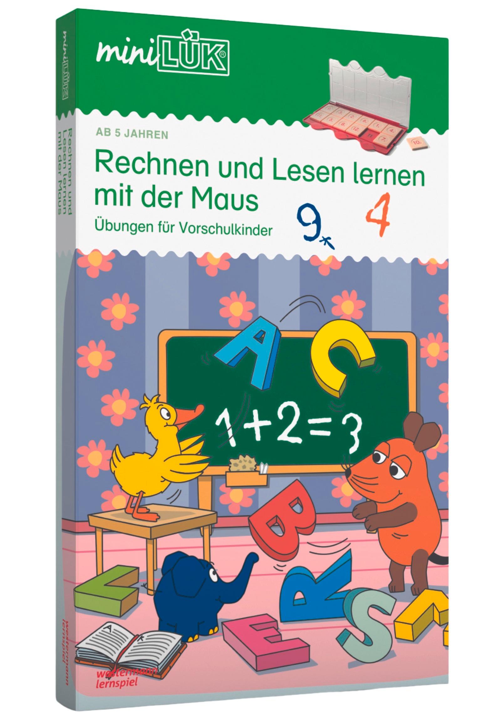 Vorderes Coverbild miniLÜK-Set Rechnen und Lesen lernen mit der Maus