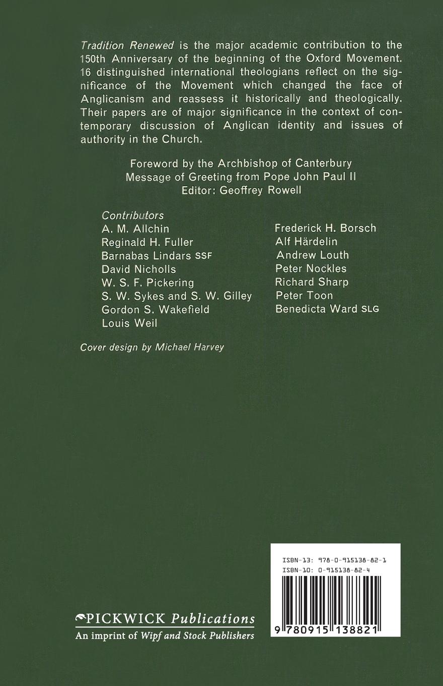 Rückseitencover Tradition Renewed