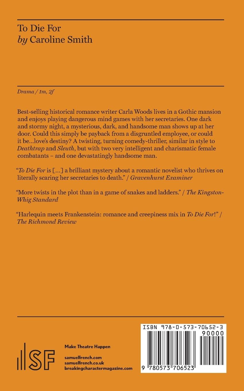 Rückseitencover To Die For