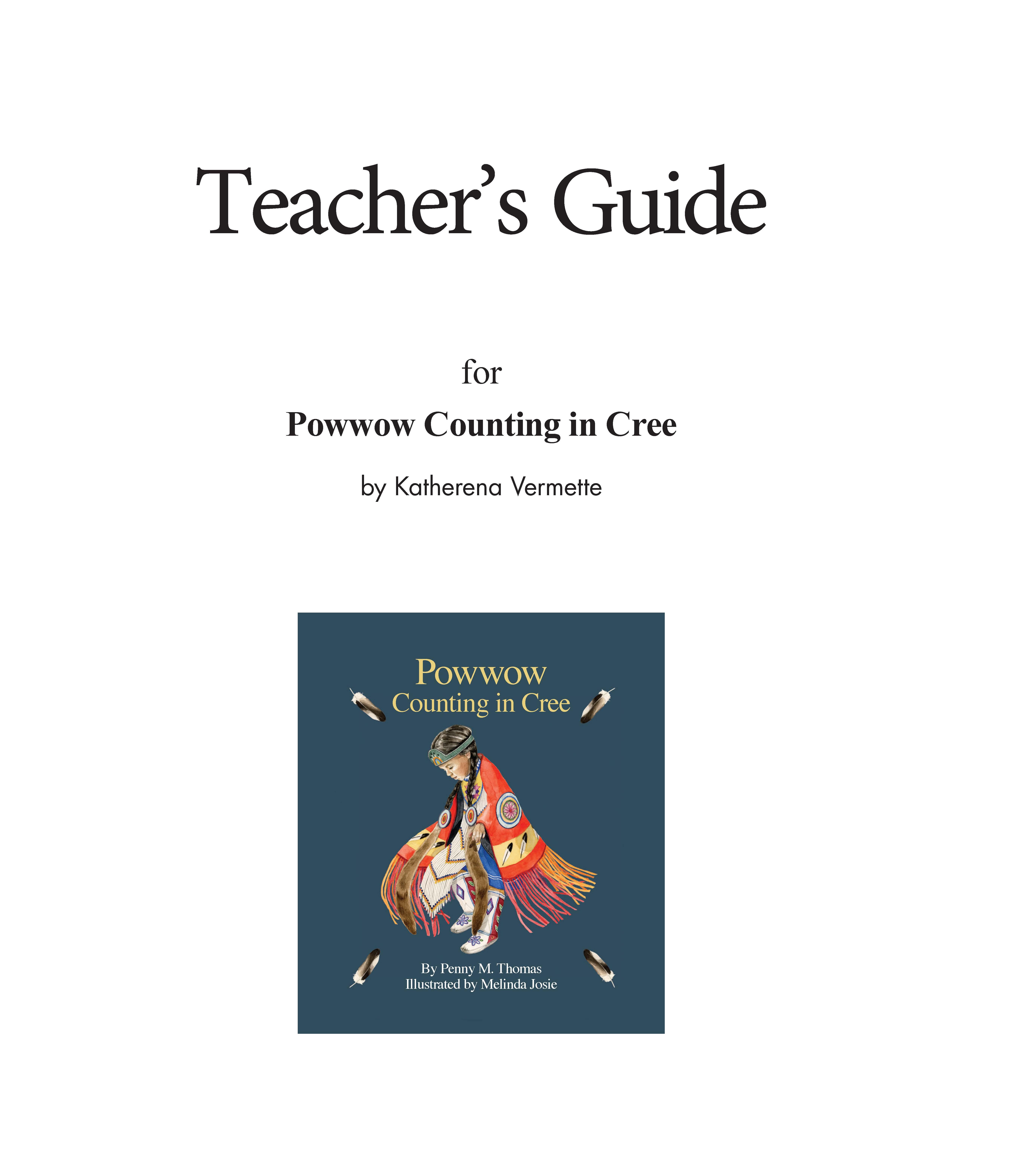 Vorderes Coverbild Teacher's Guide for Powwow Counting in Cree
